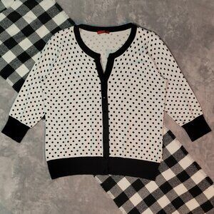 1X | RED | 3/4 Sleeve Button Down Cardigan